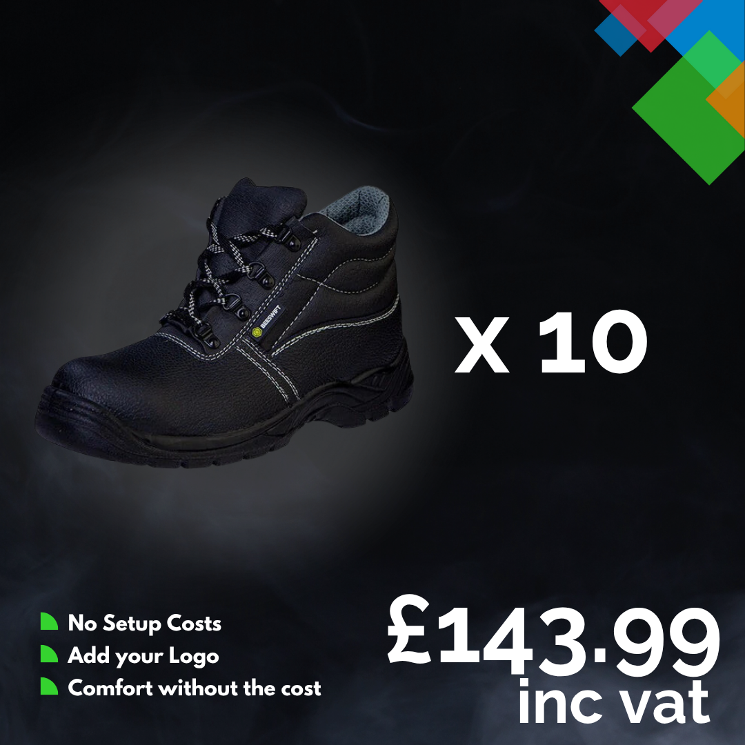 10 x Chukka Safety Shoes Bundle - Black