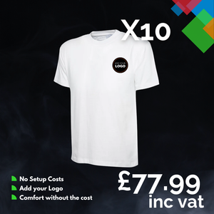10 Custom T-Shirts with Free Logo Bundle