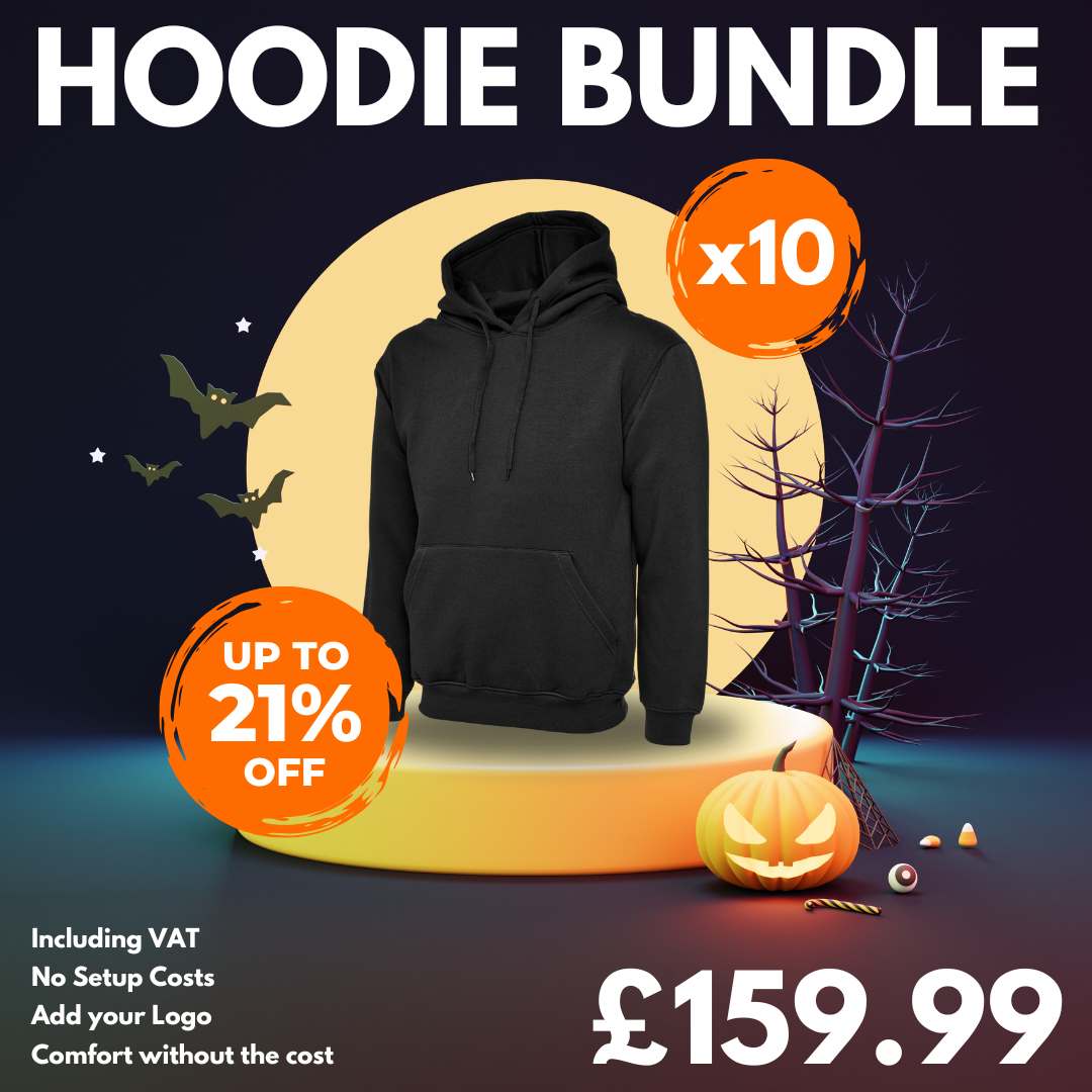 10 Classic Hoodie Bundle With Free Logo