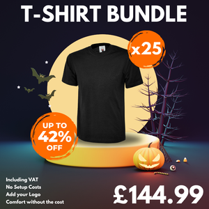 25 Custom T-Shirts with Free Logo Bundle