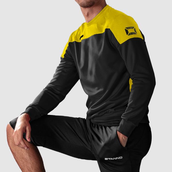 Pride Top Round Neck - Black-Yellow