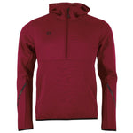 Plaza Hooded Half Zip Top - Dark Burgundy