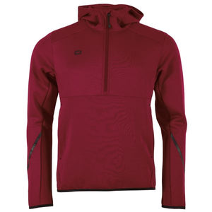 Plaza Hooded Half Zip Top - Dark Burgundy