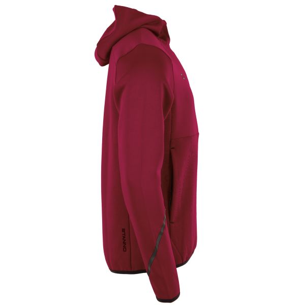 Plaza Hooded Half Zip Top - Dark Burgundy