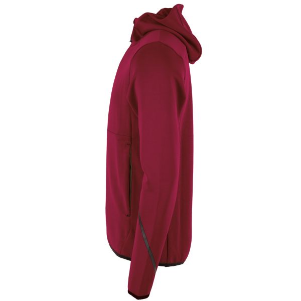 Plaza Hooded Half Zip Top - Dark Burgundy