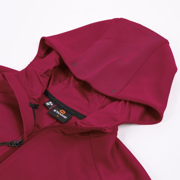 Plaza Hooded Half Zip Top - Dark Burgundy