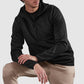 Plaza Hooded Half Zip Top - Black