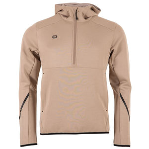 Plaza Hooded Half Zip Top - Beige
