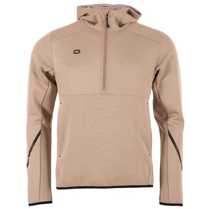 Plaza Hooded Half Zip Top - Beige