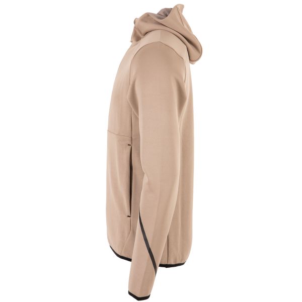 Plaza Hooded Half Zip Top - Beige
