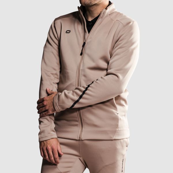 Plaza Full Zip Top - Beige