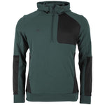 Plaza Brush Hooded Half Zip Top - Stormy Grey