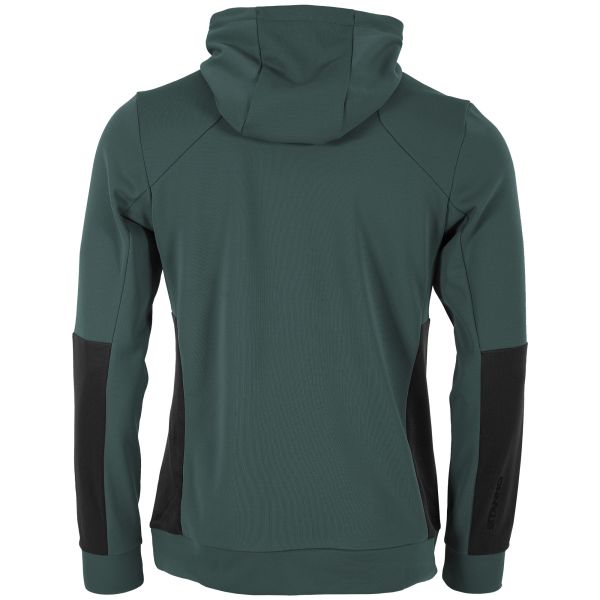Plaza Brush Hooded Half Zip Top - Stormy Grey