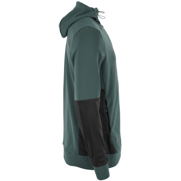 Plaza Brush Hooded Half Zip Top - Stormy Grey