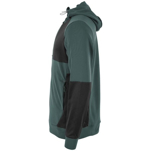 Plaza Brush Hooded Half Zip Top - Stormy Grey