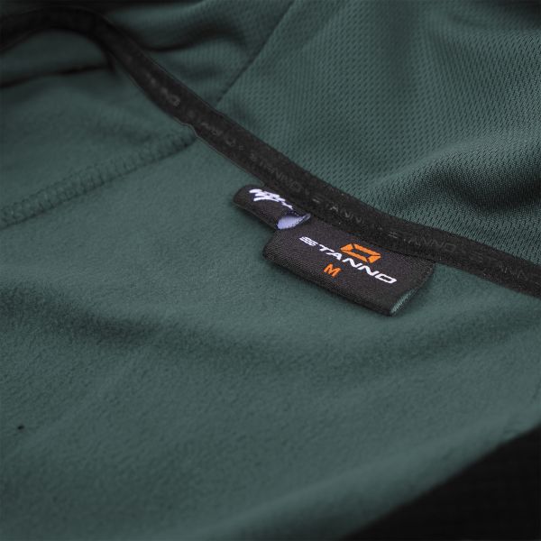 Plaza Brush Hooded Half Zip Top - Stormy Grey