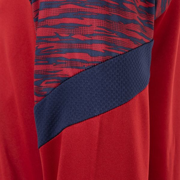 Bolt Full Zip Top - Dark Red-Navy