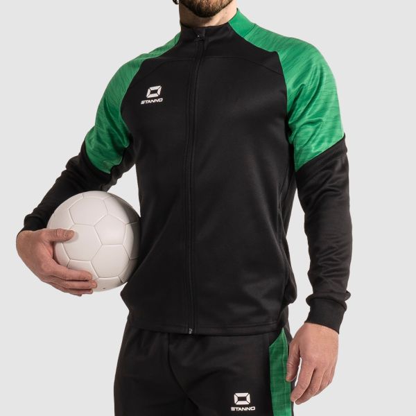 Bolt Full Zip Top - Black-Green