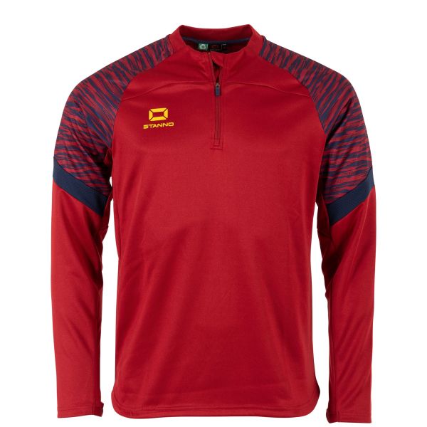 Bolt Quarter Zip Top - Dark Red-Navy