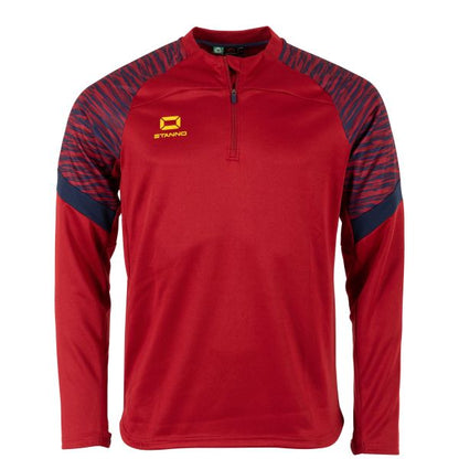 Bolt Quarter Zip Top - Dark Red-Navy