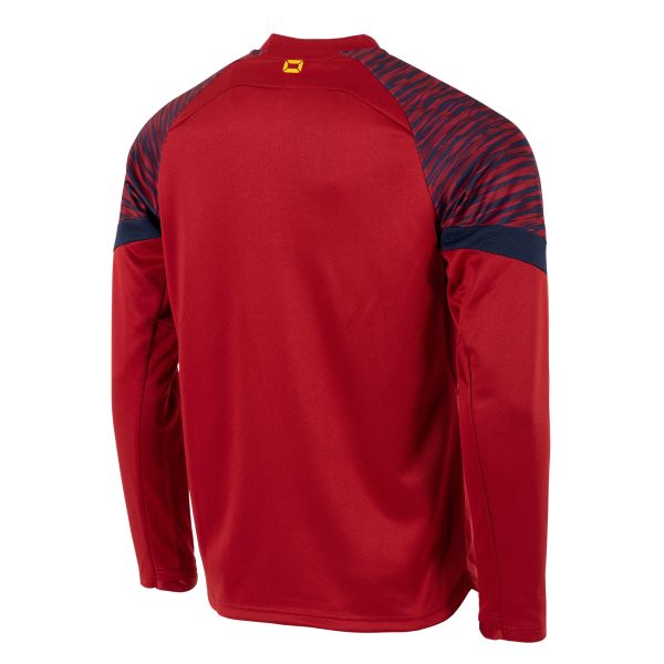 Bolt Quarter Zip Top - Dark Red-Navy