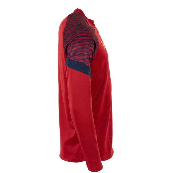 Bolt Quarter Zip Top - Dark Red-Navy