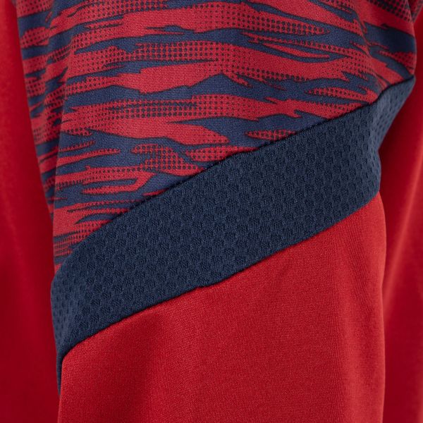Bolt Quarter Zip Top - Dark Red-Navy