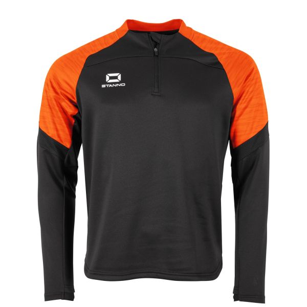 Bolt Quarter Zip Top - Black-Orange