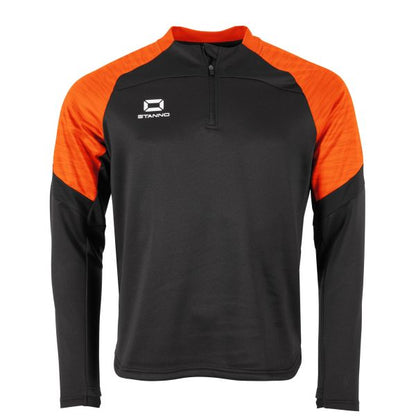 Bolt Quarter Zip Top - Black-Orange