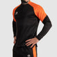 Bolt Quarter Zip Top - Black-Orange