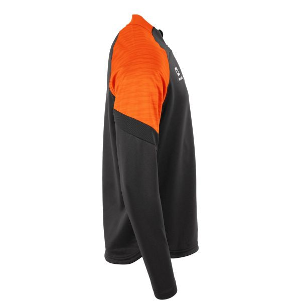Bolt Quarter Zip Top - Black-Orange