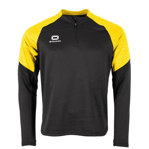Bolt Quarter Zip Top - Black-Yellow