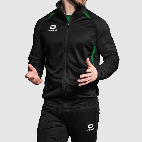 Stadio Full Zip Top - Black-Green