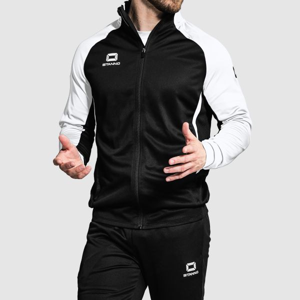 Stadio Full Zip Top - Black-White