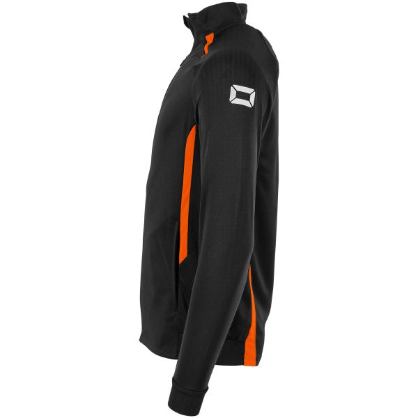 Stadio Full Zip Top - Black-Orange