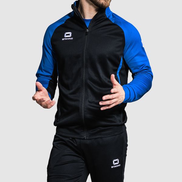 Stadio Full Zip Top - Black-Royal