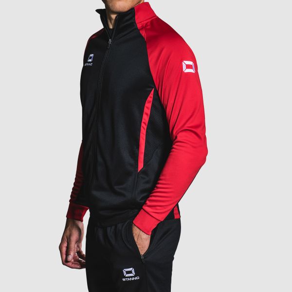 Stadio Full Zip Top - Black-Red