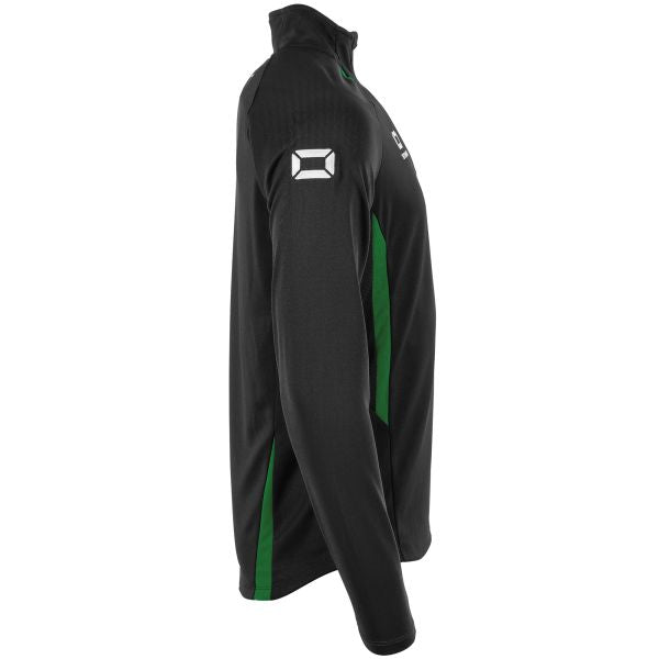 Stadio Quarter Zip top - Black-Green