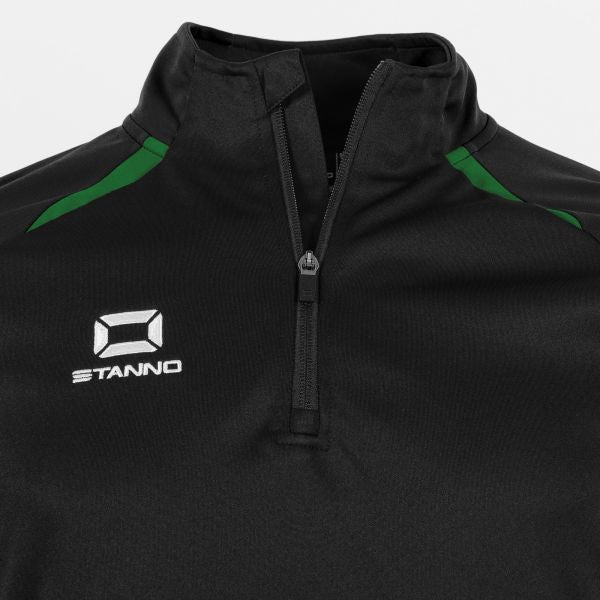 Stadio Quarter Zip top - Black-Green