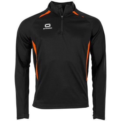 Stadio Quarter Zip top - Black-Orange