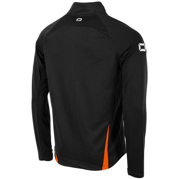 Stadio Quarter Zip top - Black-Orange