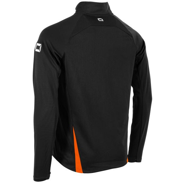 Stadio Quarter Zip top - Black-Orange