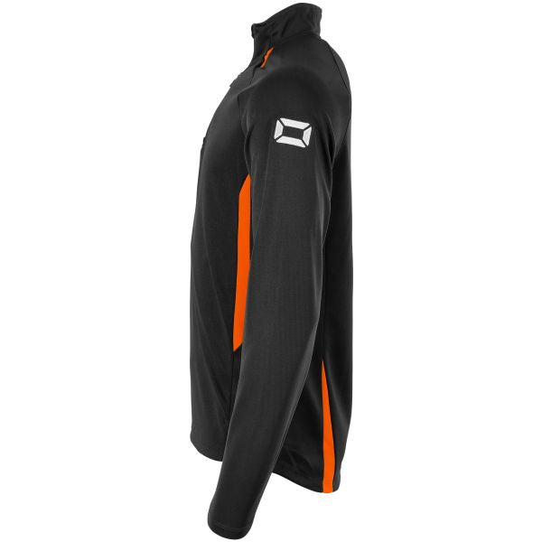 Stadio Quarter Zip top - Black-Orange