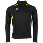 Stadio Quarter Zip top - Black-Yellow
