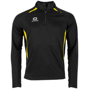 Stadio Quarter Zip top - Black-Yellow