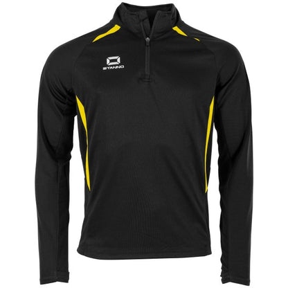 Stadio Quarter Zip top - Black-Yellow