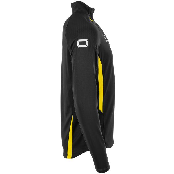 Stadio Quarter Zip top - Black-Yellow