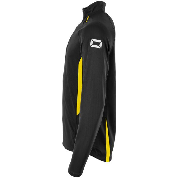 Stadio Quarter Zip top - Black-Yellow