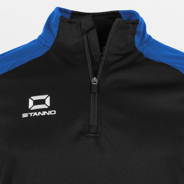 Stadio Quarter Zip top - Black-Royal