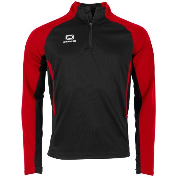 Stadio Quarter Zip top - Black-Red